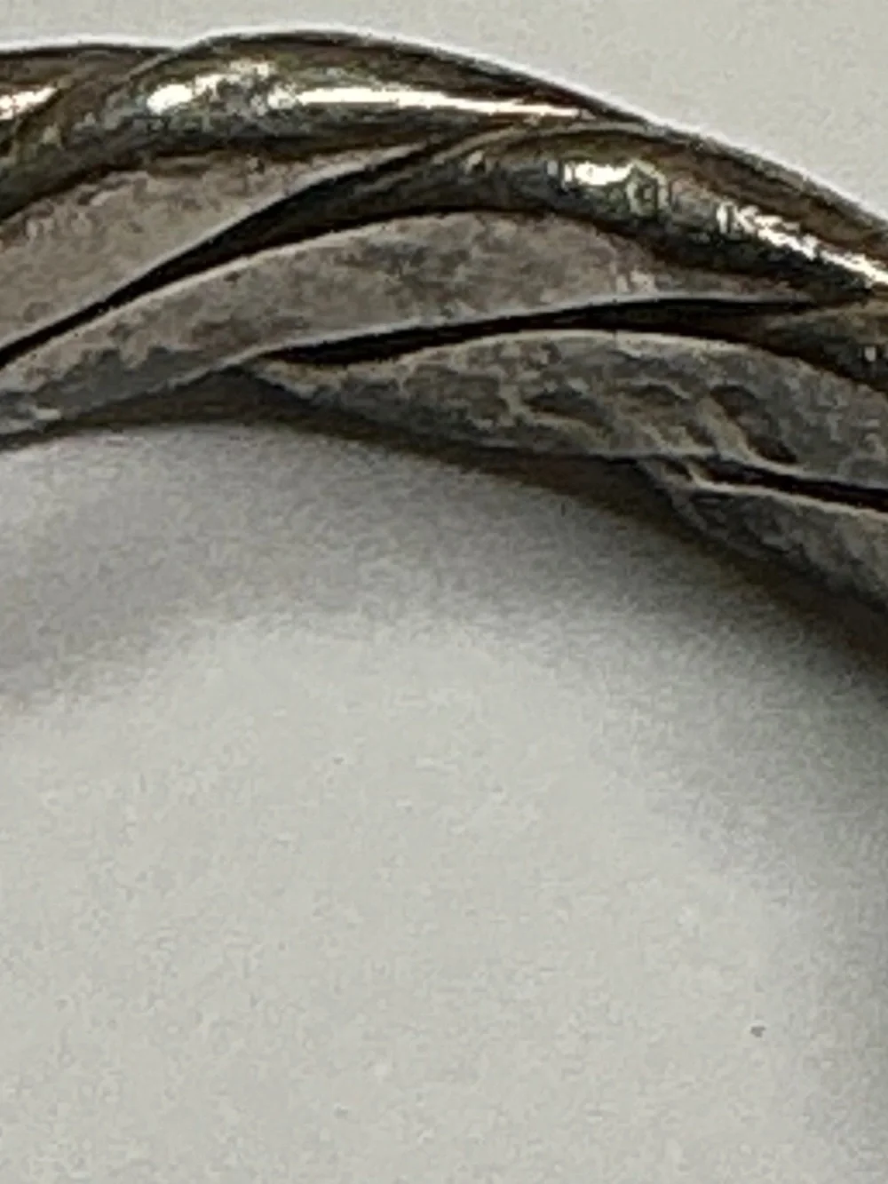 Sterling Silver Rope Twist Design Ring. Size 5.25